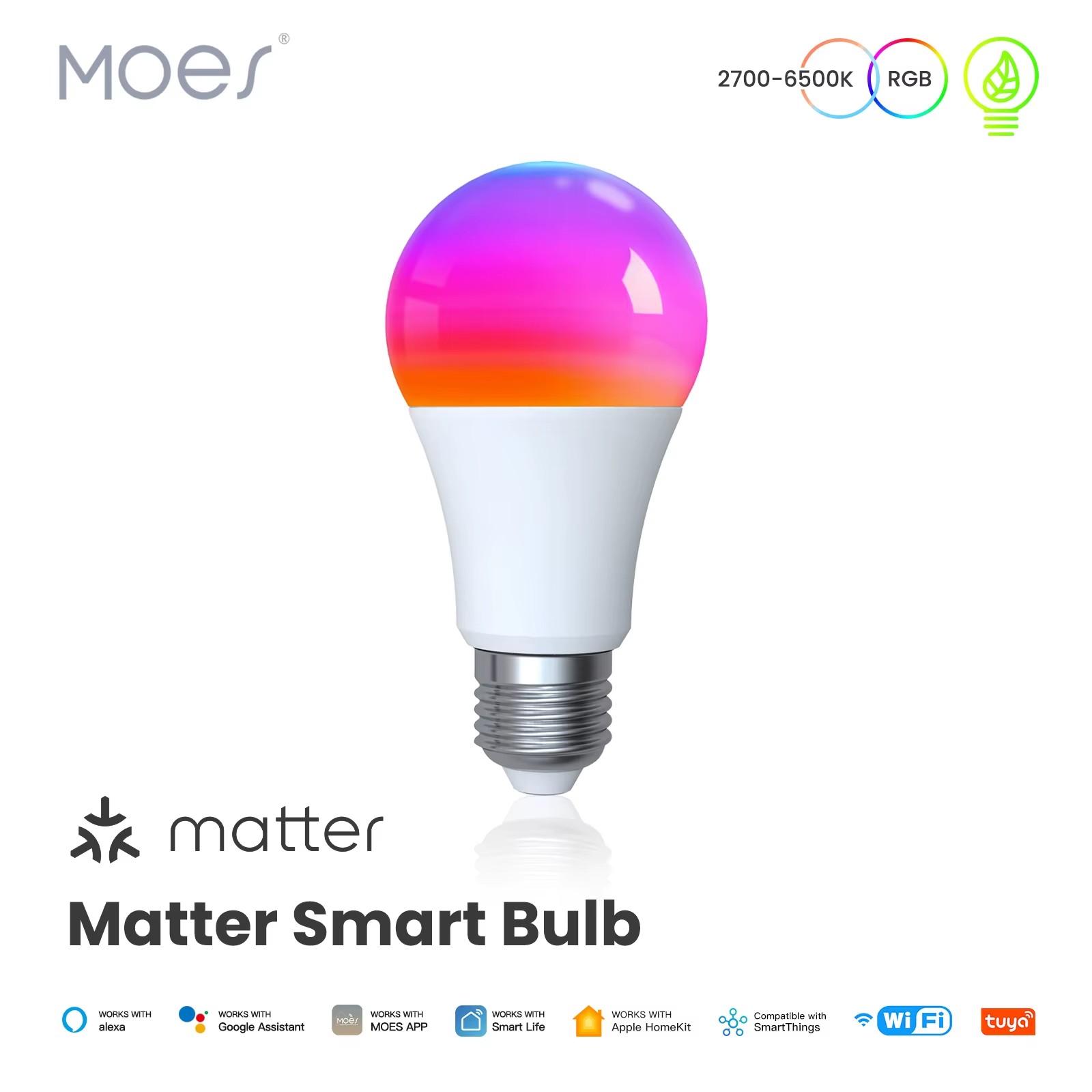 Ampoule connectée LED RGB WiFi Tuya