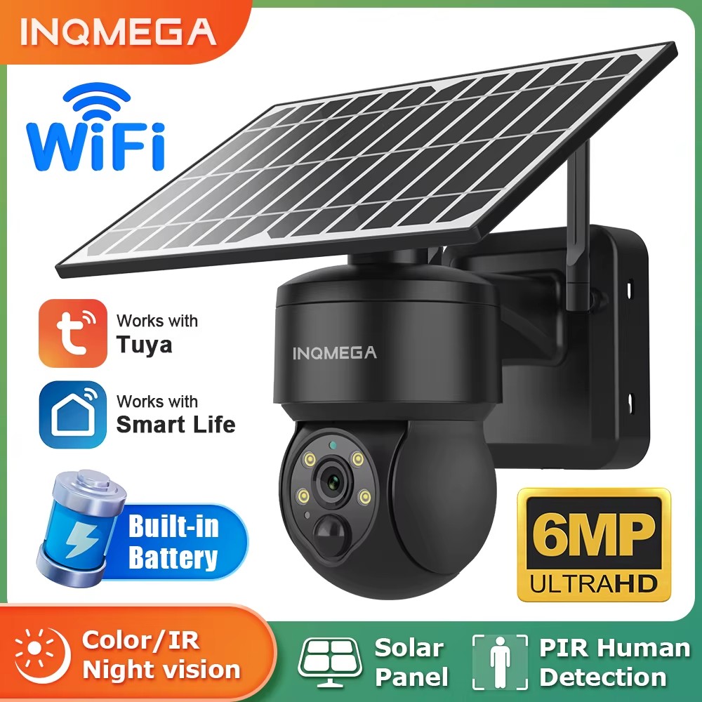 Caméra solaire extérieure Tuya WiFi PTZ INQMEGA