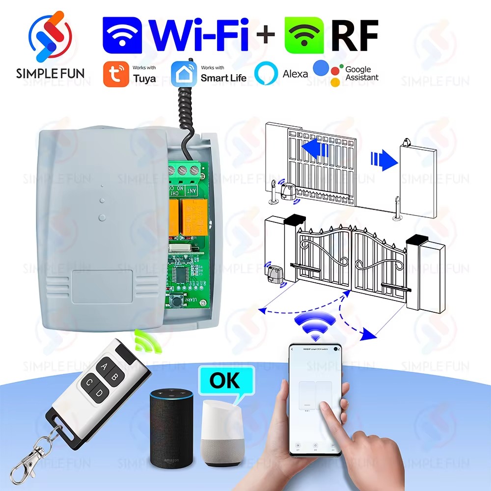 Module relais WiFi RF433 pour portail et barrière